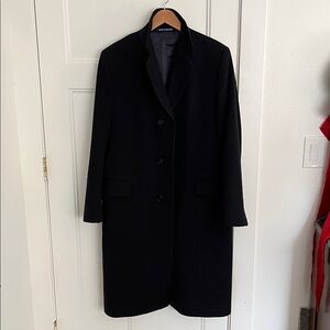 100% Cashmere Navy blue English topcoat